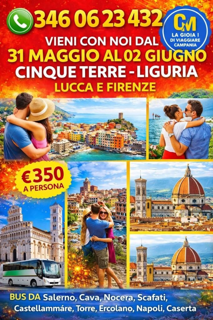 Tour cinque terre Lucca e Firenze Dal 31 maggio al 02 giugno fb img 1772686720637