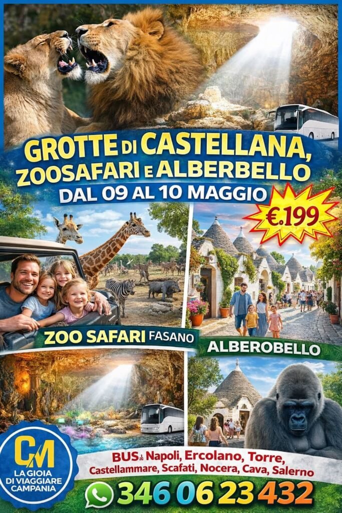 Grotte di Castellana Zoosafari e Alberobello Dal 09 Al 10 maggio fb img 1772686866899
