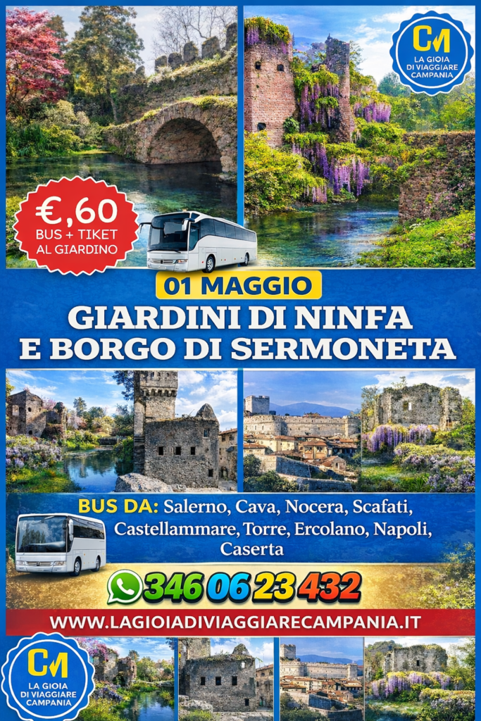Giardini di Ninfa e Borgo di Sermoneta 01 Maggio file 0000000073747243825c17df33ad670c